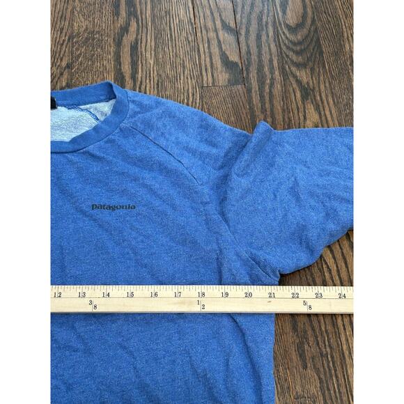 Patagonia Men's Blue Organic Cotton Raglan Sleeve Pullover Sweatshirt Size M - Picture 8 of 10